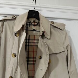 Burberry Tan Trench Coat with Check Lining